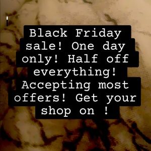 1/2 off including cyber Monday !!!
